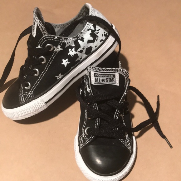 Converse Other - Converse Sz 8 Black with White Stars
